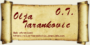 Olja Taranković vizit kartica